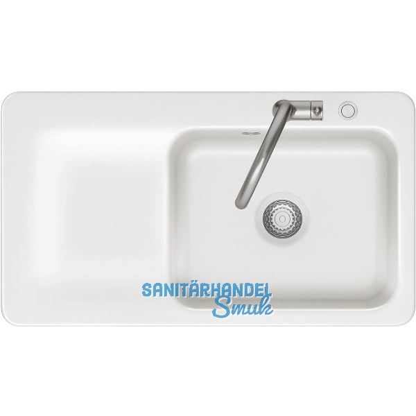 SYSTEMCERAM fl�chenb�ndige Sp�le Juna 90 F Excenter Tt. links, Gr�nland