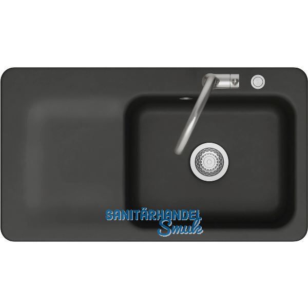 SYSTEMCERAM fl�chenb�ndige Sp�le Juna 90 F Excenter Tt. links, Nigra