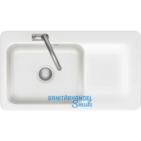 SYSTEMCERAM fl�chenb�ndige Sp�le Juna 90 F, 876 x 486 mm Tt. rechts, Gr�nland