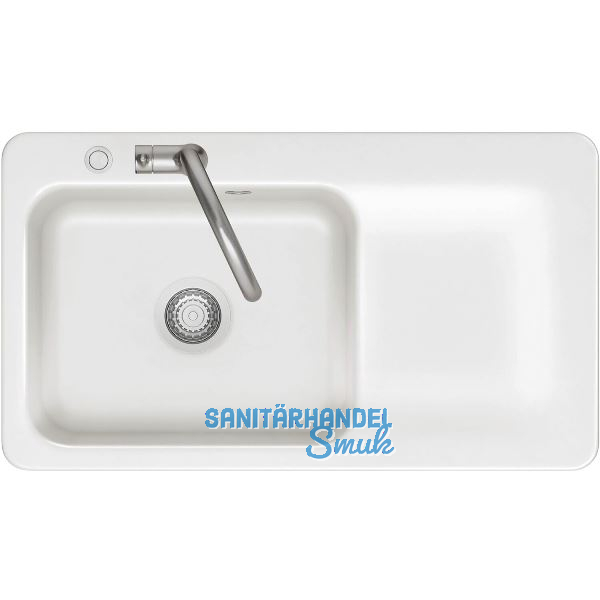 SYSTEMCERAM fl�chenb�ndige Sp�le Juna 90 F Excenter Tt. rechts, Gr�nland