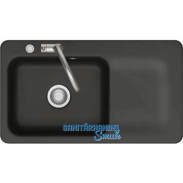 SYSTEMCERAM fl�chenb�ndige Sp�le Juna 90 F Excenter Tt. rechts, Nigra