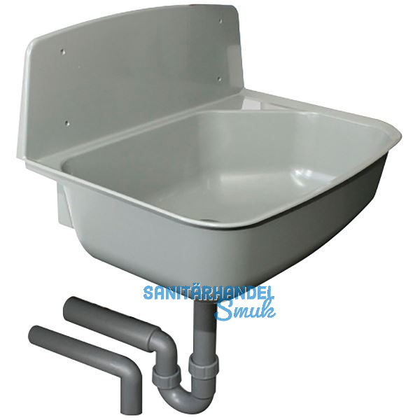 HAAS Wand-Ausgussbecken Greta Polypropylen Grau