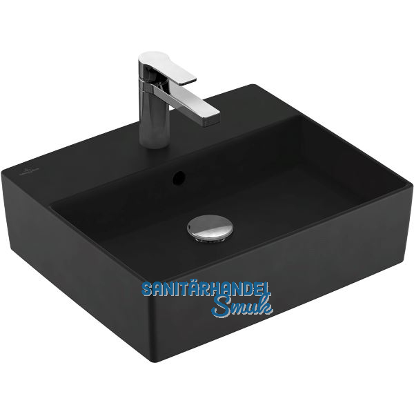 VILLEROY & BOCH Aufsatzwaschtisch Memento 2.0 4A0750R7 500 mm, Pure Black
