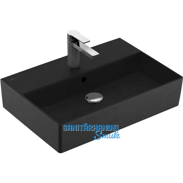 VILLEROY & BOCH Aufsatzwaschtisch Memento 2.0 4A226GR7 600 mm, Pure Black