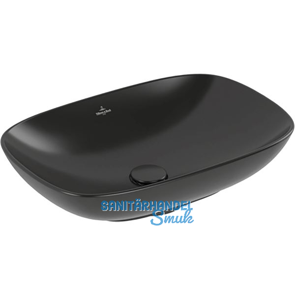 VILLEROY & BOCH Aufsatzwaschtisch L&F 4A4900R7 560 mm, Pure Black