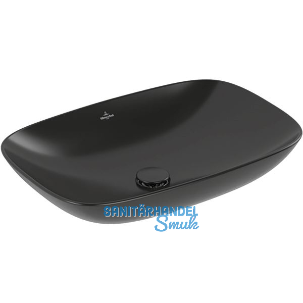 VILLEROY & BOCH Aufsatzwaschtisch L&F 4A5000R7 620 mm, Pure Black