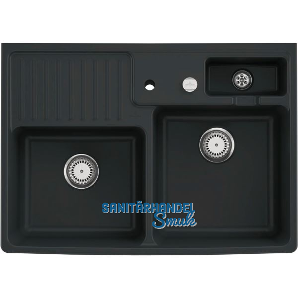 VILLEROY & BOCH Sp�lstein 632392R7 895 mm, Pure Black