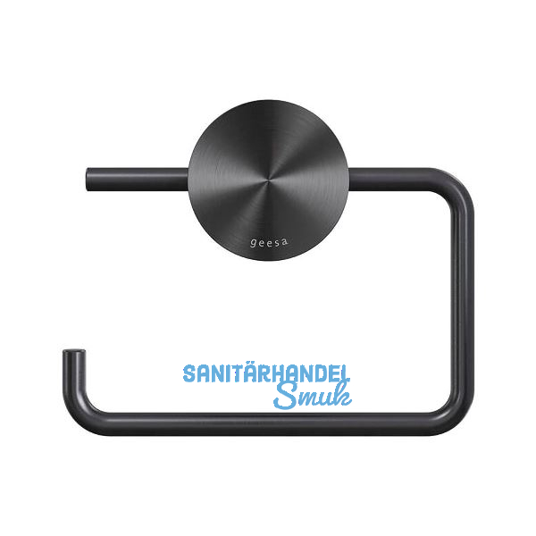 GEESA WC-Papierhalter Opal ohne Abdeckung, Metallfinish Schwarz geb�rstet