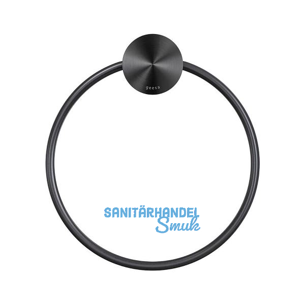 GEESA Handtuchring Opal Metallfinish Schwarz geb�rstet
