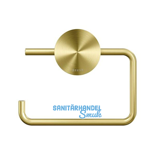 GEESA WC-Papierhalter Opal ohne Abdeckung, Metallfinish Gold geb�rstet