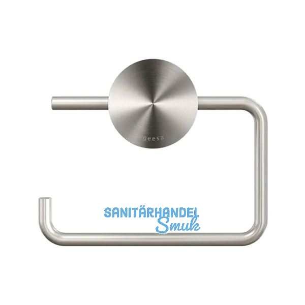 GEESA WC-Papierhalter Opal ohne Abdeckung, Metallfinish Edelstahl geb�rstet