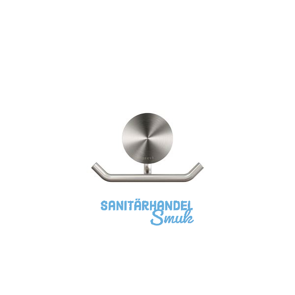 GEESA Handtuchhaken doppelt Opal Metallfinish Edelstahl geb�rstet