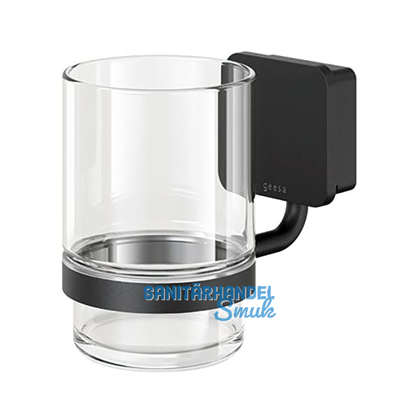 GEESA Glashalter Topaz Schwarz matt