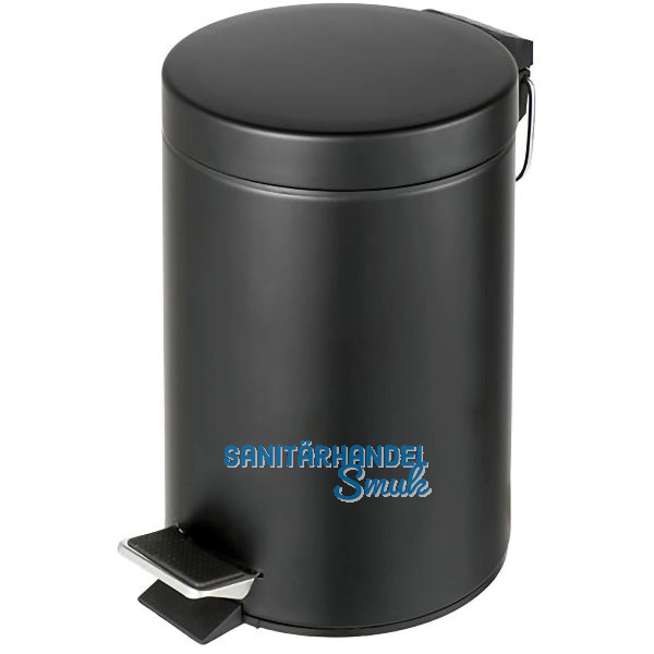 GEESA Treteimer Hotel 3 Liter Schwarz matt