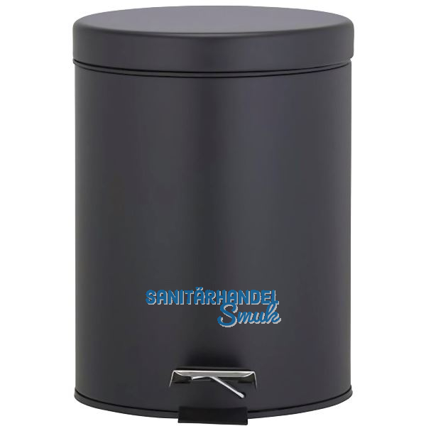 GEESA Treteimer Hotel 5 Liter Schwarz matt