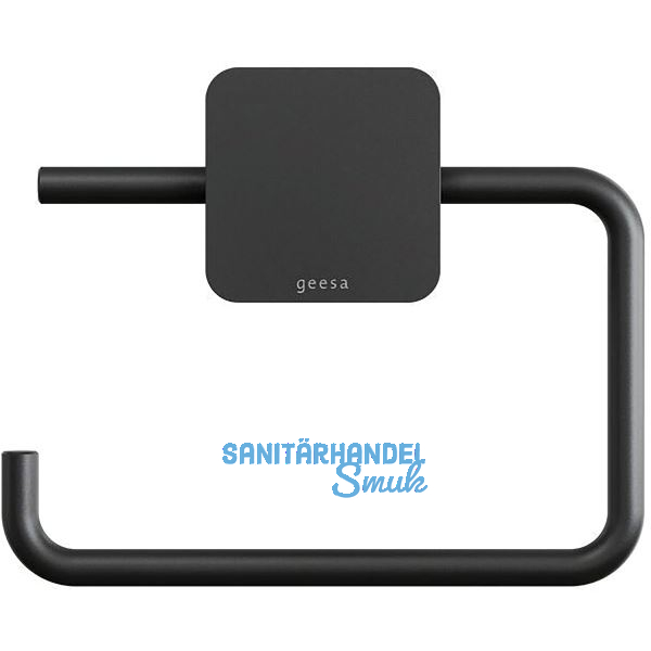 GEESA WC-Papierhalter Topaz ohne Abdeckung Schwarz matt