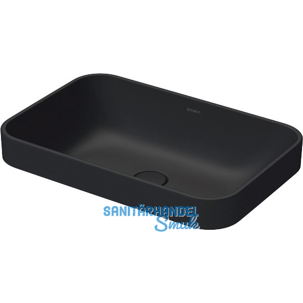 DURAVIT Aufsatzwaschtisch Happy D.2 Plus 60 ohne Hahnlochbank, Anthrazit matt