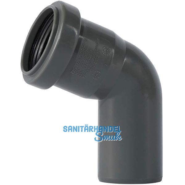 Bogen f�r Abflussrohr DN 40 mm / 67�