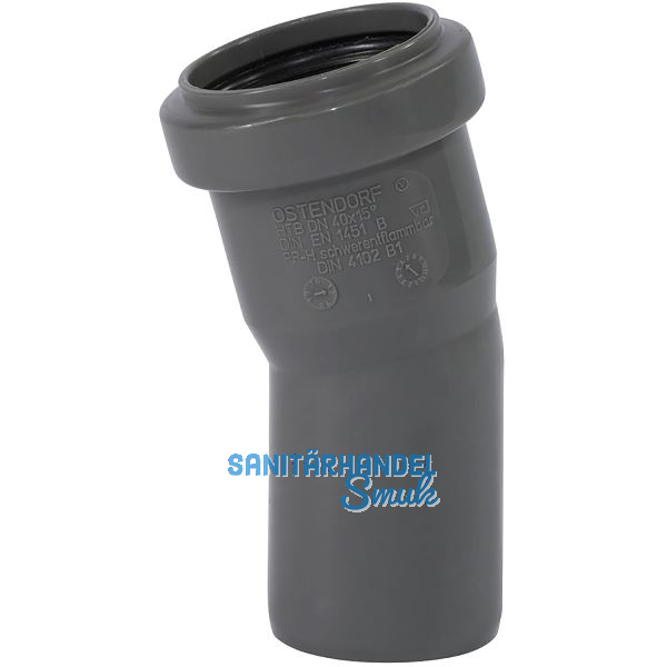 Bogen f�r Abflussrohr DN 40 mm / 15�