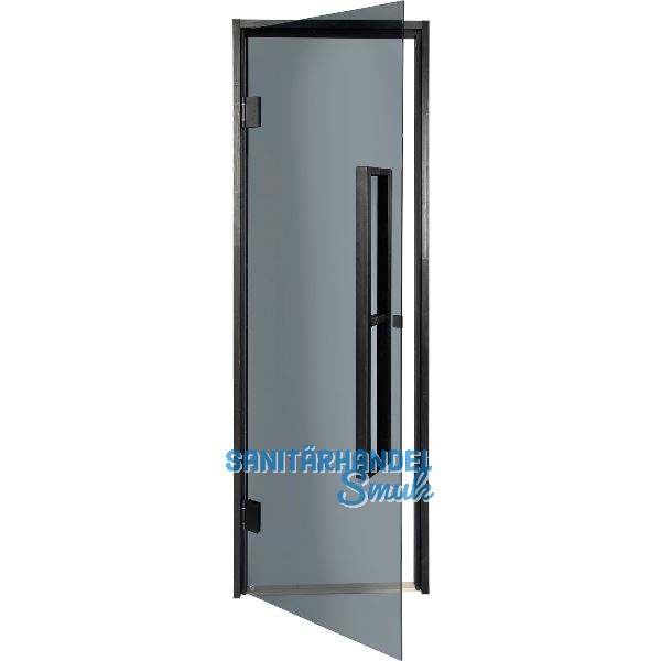 HARVIA Saunat�r Grauglas 8 mm ESG Holzrahmen Schwarz