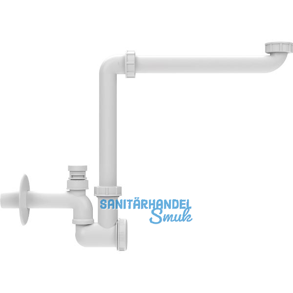 SOLIDO 5/4" x 32 mm Raumspar-M�belsiphon HL137N-BV mit Bel�ftungsventil