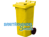 Abfall und Wertstoffsammelbehälter 240L Farbe: Gelb - mit Radsatz