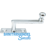 Fensterreiber auf eckiger Platte, 17 mm, Stahl verzinkt silberfrbig