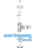 Ladenschnappverschluss Rustico mit Schliezapfenplatten, schwarz (104036)