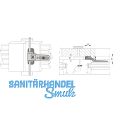 Ladenschnappverschluss Rustico mit Schliezapfenplatten, schwarz (104036)