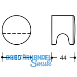 HEWI Wechselgarnitur 111.20 R/122.23 - auf Rosette PZ reinwei