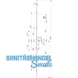 MACO MFV-Schloss G-TS PT i.S, DM 55 mm,Stulp 2200 x 16 x 3 mm eckig,silberfrbig