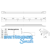 Griffleiste Primo LA 2 x 159,5 mm, Lnge 439 mm, Aluminium Edelstahl Effekt