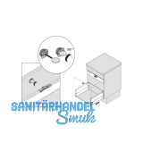 BLUM TANDEMBOX antaro Griff/Mitnehmer Innenschubkasten, Kunststoff Seidenwei