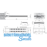 Befestigungsplatte Triade Maxi/XXL, Bohrtiefe 60 mm, Zinkdruckguss