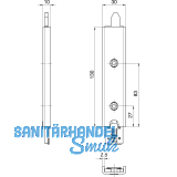 Anschlusseinheit zu Falzhebelgetriebe, Secury Automatic 270 mm, oben, universal