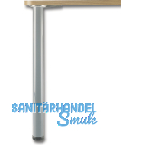 Tischfu zylindrisch  50 mm, Lnge 700 mm, Stahl silber RAL 9006