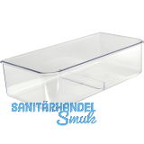 Wandschirmgarnitur Nora mit Kunststoffwanne, Stahl verchromt poliert