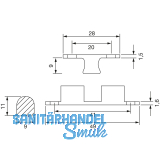 Doppelkugelschnapper, 9 x 50 mm, Messing poliert