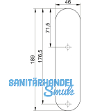 Blindschild rund GEOS (PZ 88/92), Edelstahl satiniert