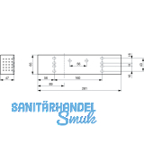 Trschlieer TS 92 G, EN 1-4, ohne Gleitschiene, Flgelb. -1100 mm, silber