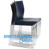 TOPSTAR Web-Chair Besucherstuhl, Sitzschale-Rckenlehne KS grau, Gestell verchr.