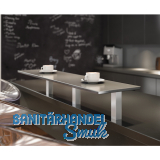 Barkonsole Capri Holz gerade 50 x 50 mm, Hhe 230 mm, Aluminium Edelstahl Effekt