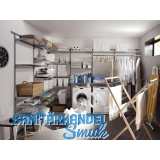 Classic Wandschiene 10000, einreihig, Lnge 1000 mm,Stahl wei-alu (RAL 9006)