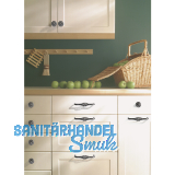 Griff Cage LA 128 mm, Breite 136 mm, Stahl altzinn antik