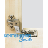 HETTICH MARKANT Klappenscharnier 7.1, zum Schrauben, Bandtopf 35, Stahl vern.