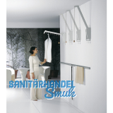 Kleiderlift Otto, H 885, Tragkraft 5KG, Kunststoff wei