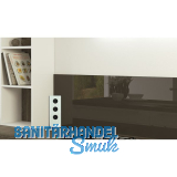 Power Eck G Edelstahl/Glas wei, 3x Schukosteckdose