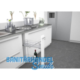 Sige Seitenwandauszug mit Vollauszug KB300; T500 mm, Stahl silberfarbig