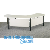 Tischfu-Paneelsystem Modesty  60 mm, Kunststoff schwarz