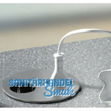 Einbausteckdose TWIST 2S, 2 Stk. Schukosteckdosen, Edelstahl Effekt